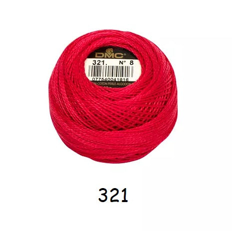 DMC Coton Perlé no.8 kosse nanat khar kosse