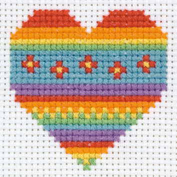 Anchor 1st Counted Cross Stitch Heart kosse nanat khar kosse