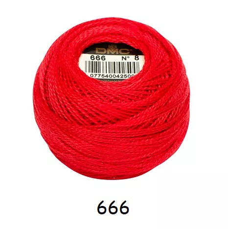 DMC Coton Perlé no.8 kosse nanat khar kosse