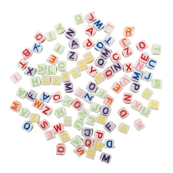 Multi-Colour Plastic Alphabet Beads kosse nanat khar kosse