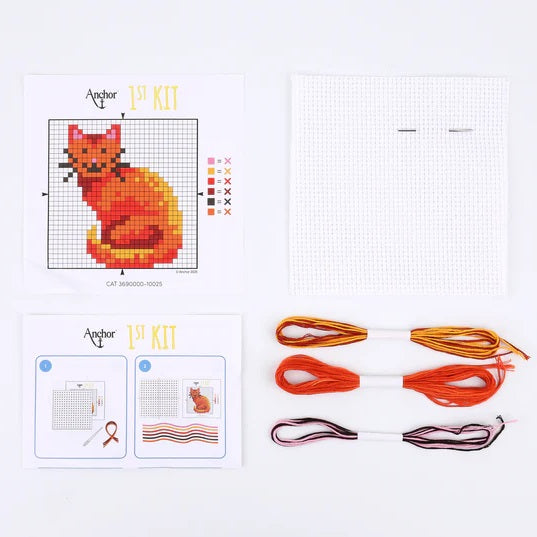 Anchor 1st Counted Cross Stitch Cat kosse nanat khar kosse
