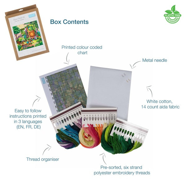 Trimits Country Garden Counted Cross Stitch Kit kosse nanat khar kosse