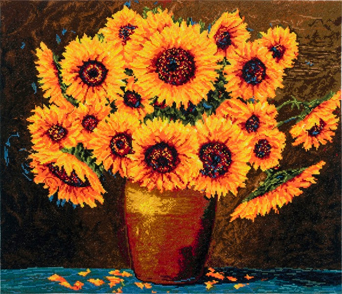 Trimits Sunflower Bloom Counted Cross Stitch Kit kosse nanat khar kosse