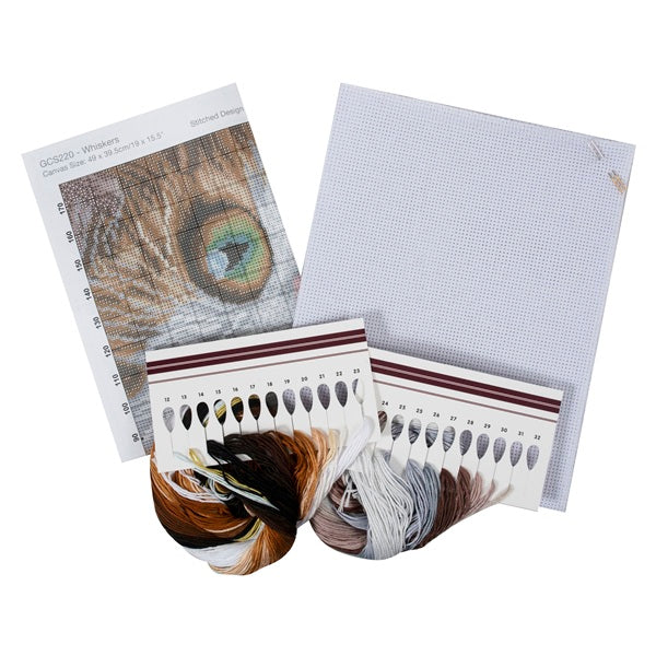 Trimits Large Counted Cross Stitch Whiskers Kit kosse nanat khar kosse