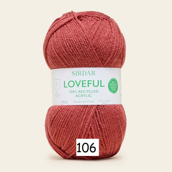 Sirdar Loveful 100% Recycled Acrylic DK kosse nanat khar kosse