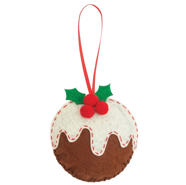 Trimits Christmas Pudding Felt Decoration Kit kosse nanat khar kosse