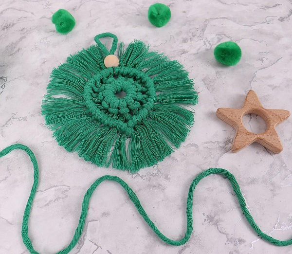 Green Wreath Macramé Decoration Kit kosse nanat khar kosse