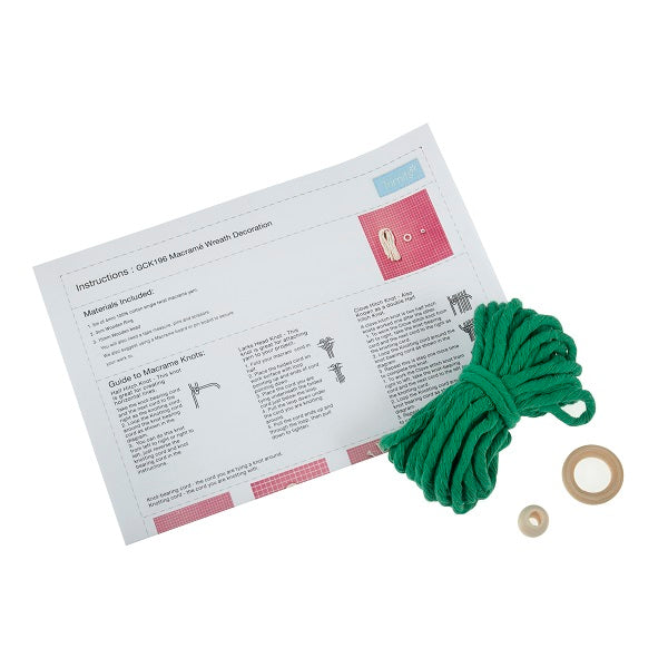 Green Wreath Macramé Decoration Kit kosse nanat khar kosse