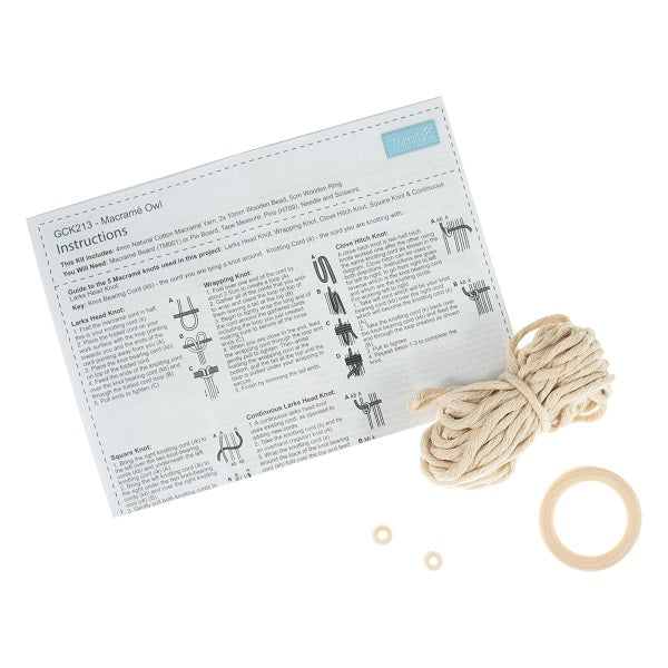 Owl Macramé Kit kosse nanat khar kosse
