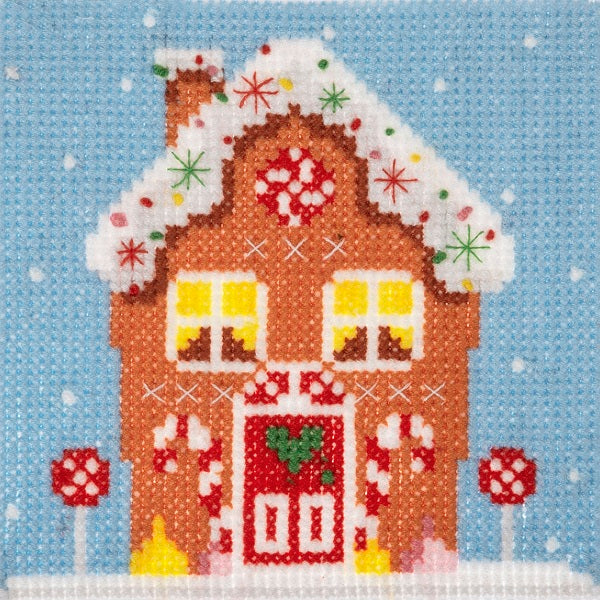 Trimits Mini Cross Stitch Kit Gingerbread House kosse nanat khar kosse