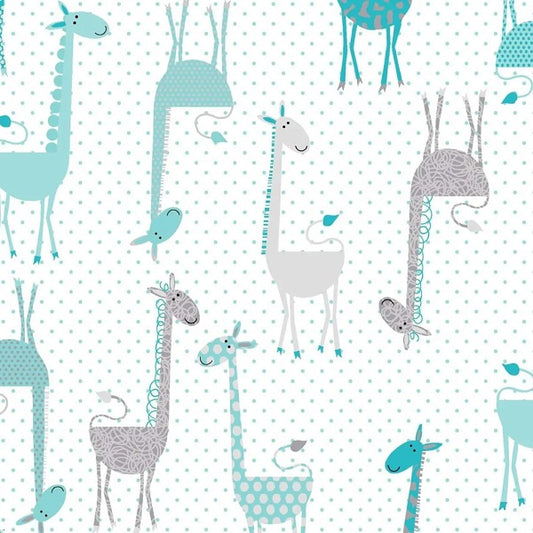 Fun Flannels Blue Giraffe