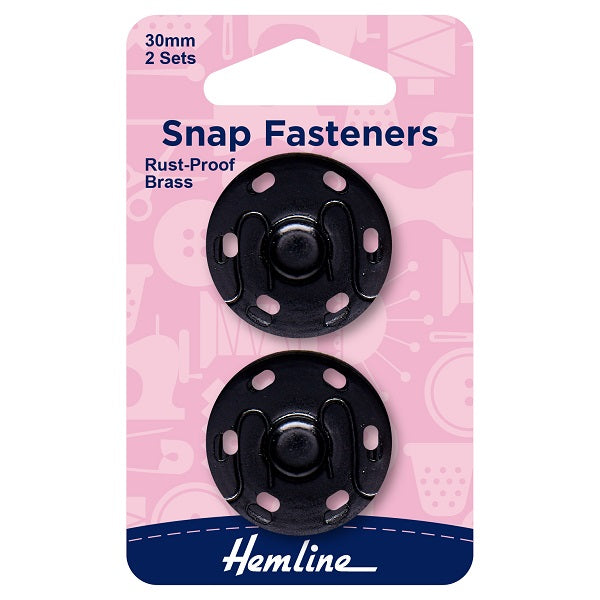 Hemline Black Snap Fasteners kosse nanat khar kosse