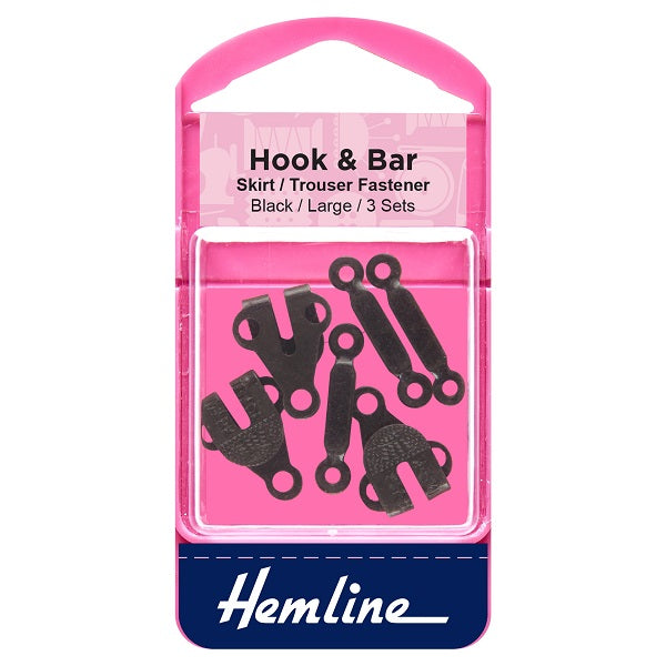 Hemline Hook and Bar Black kosse nanat khar kosse