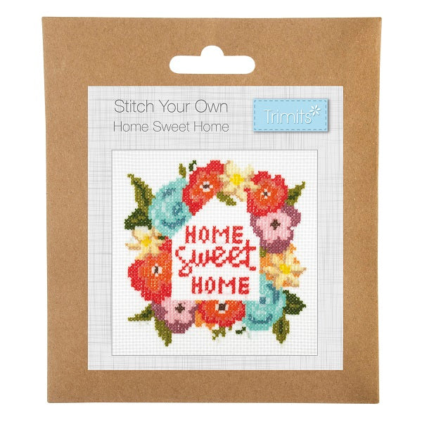 Trimits Home Sweet Home Mini Counted Cross Stitch Kit kosse nanat khar kosse