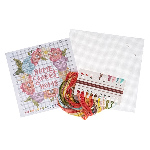 Trimits Home Sweet Home Mini Counted Cross Stitch Kit kosse nanat khar kosse
