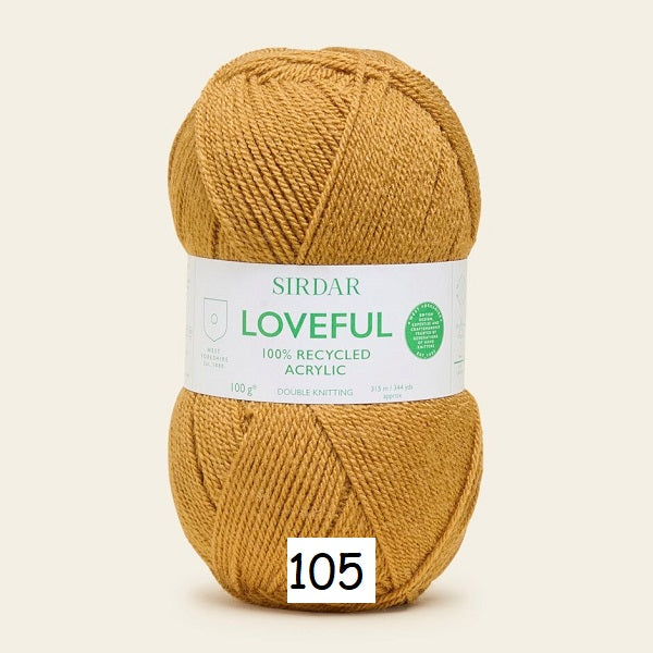 Sirdar Loveful 100% Recycled Acrylic DK kosse nanat khar kosse