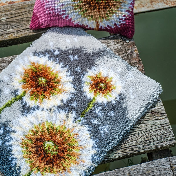 Vervaco Fluff Flower Latch Hook Kit kosse nanat khar kosse