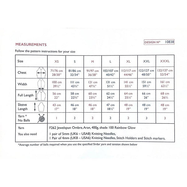 Sirdar 10838 Sleeve Appeal Sweater kosse nanat khar kosse