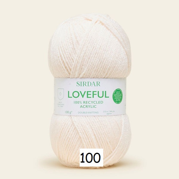 Sirdar Loveful 100% Recycled Acrylic DK kosse nanat khar kosse