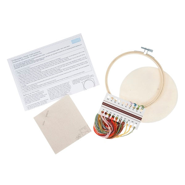 Floral Shelf Embroidery Kit with Hoop kosse nanat khar kosse