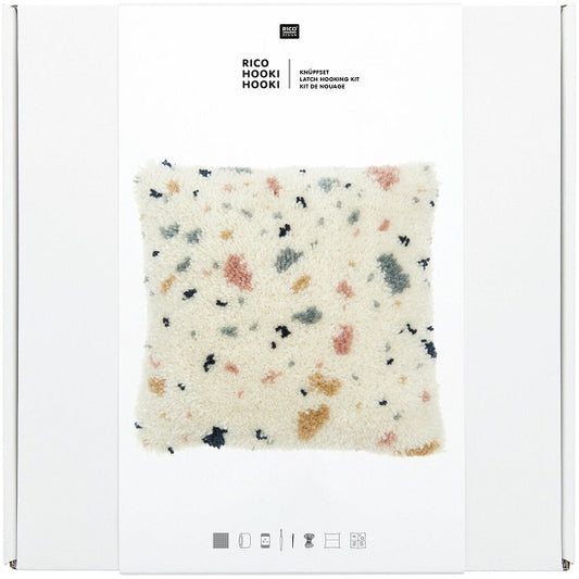 Rico Terrazzo Cushion Latch Hook set