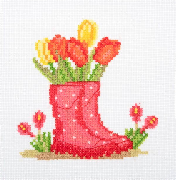 Trimits Wellies Mini Counted Cross Stitch Kit kosse nanat khar kosse
