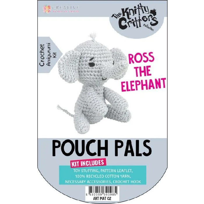 Knitty Critters Ross the Elephant kosse nanat khar kosse