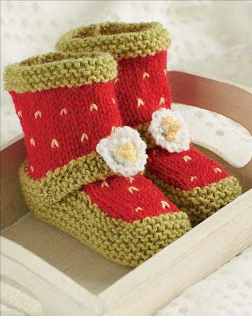 Twenty to make - Knitted Baby Bootees kosse nanat khar kosse