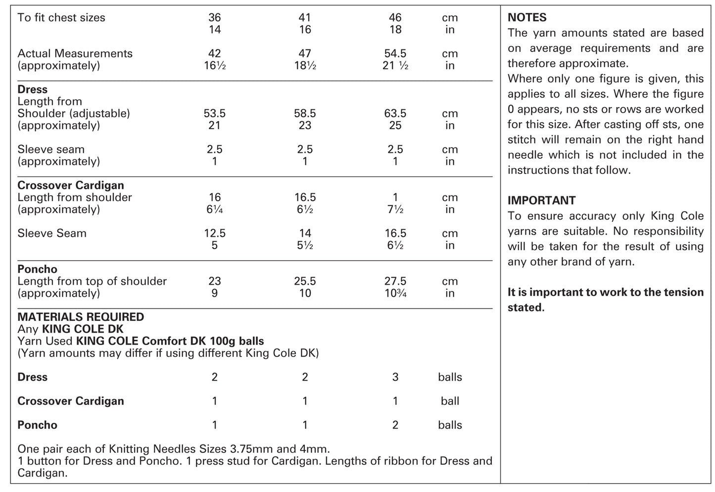 King Cole 3536 kosse nanat khar kosse