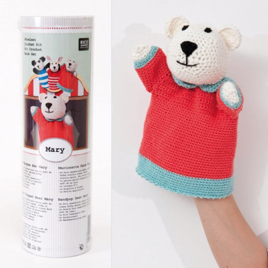 Rico Design Crochet Kit Hand Puppet Bear Mary