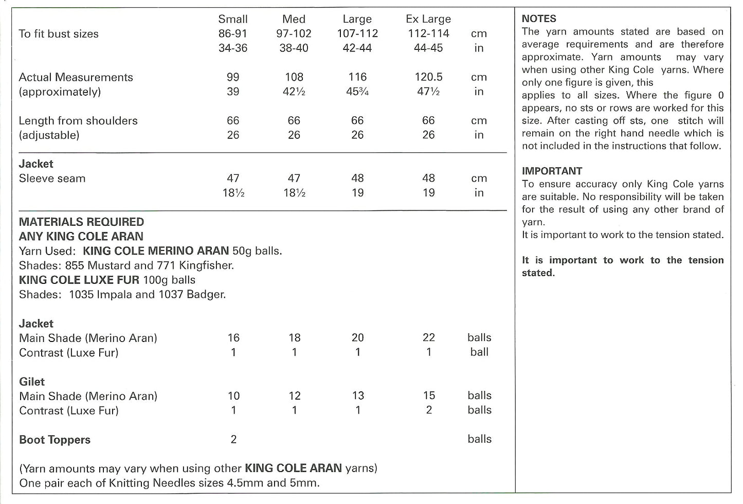 King Cole 4062 kosse nanat khar kosse