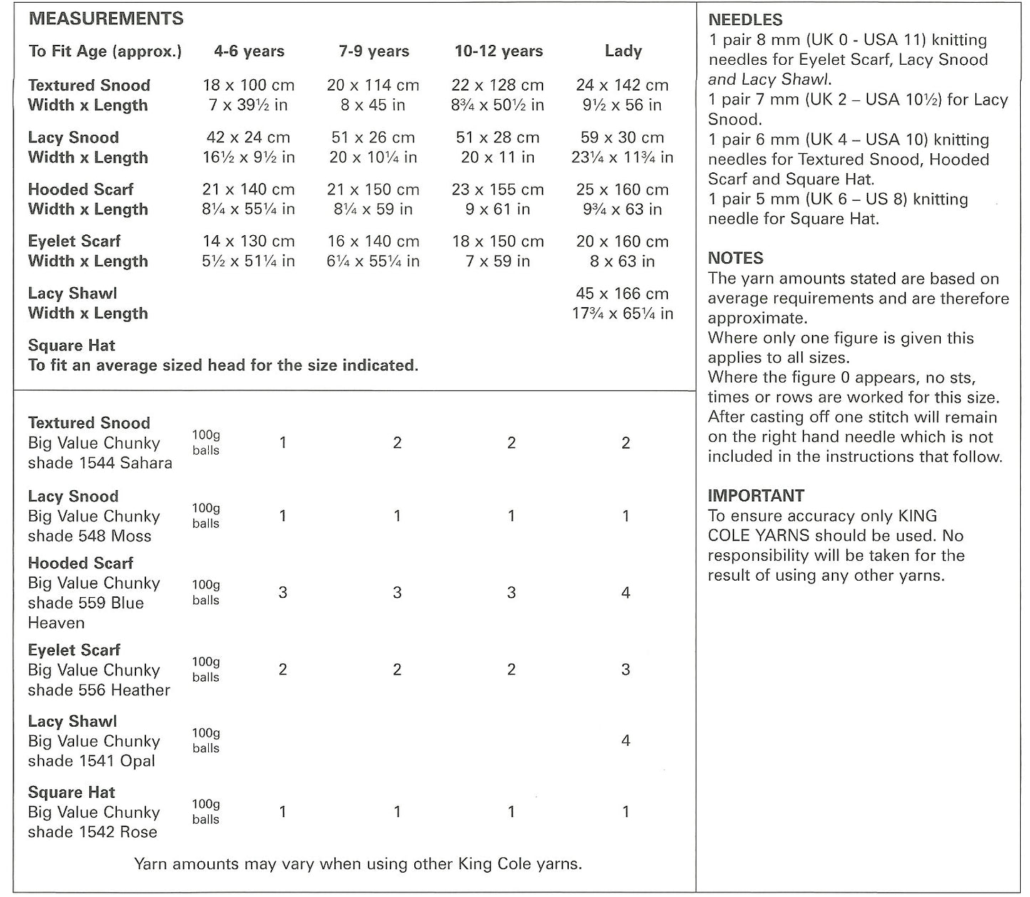 King Cole 4092 kosse nanat khar kosse
