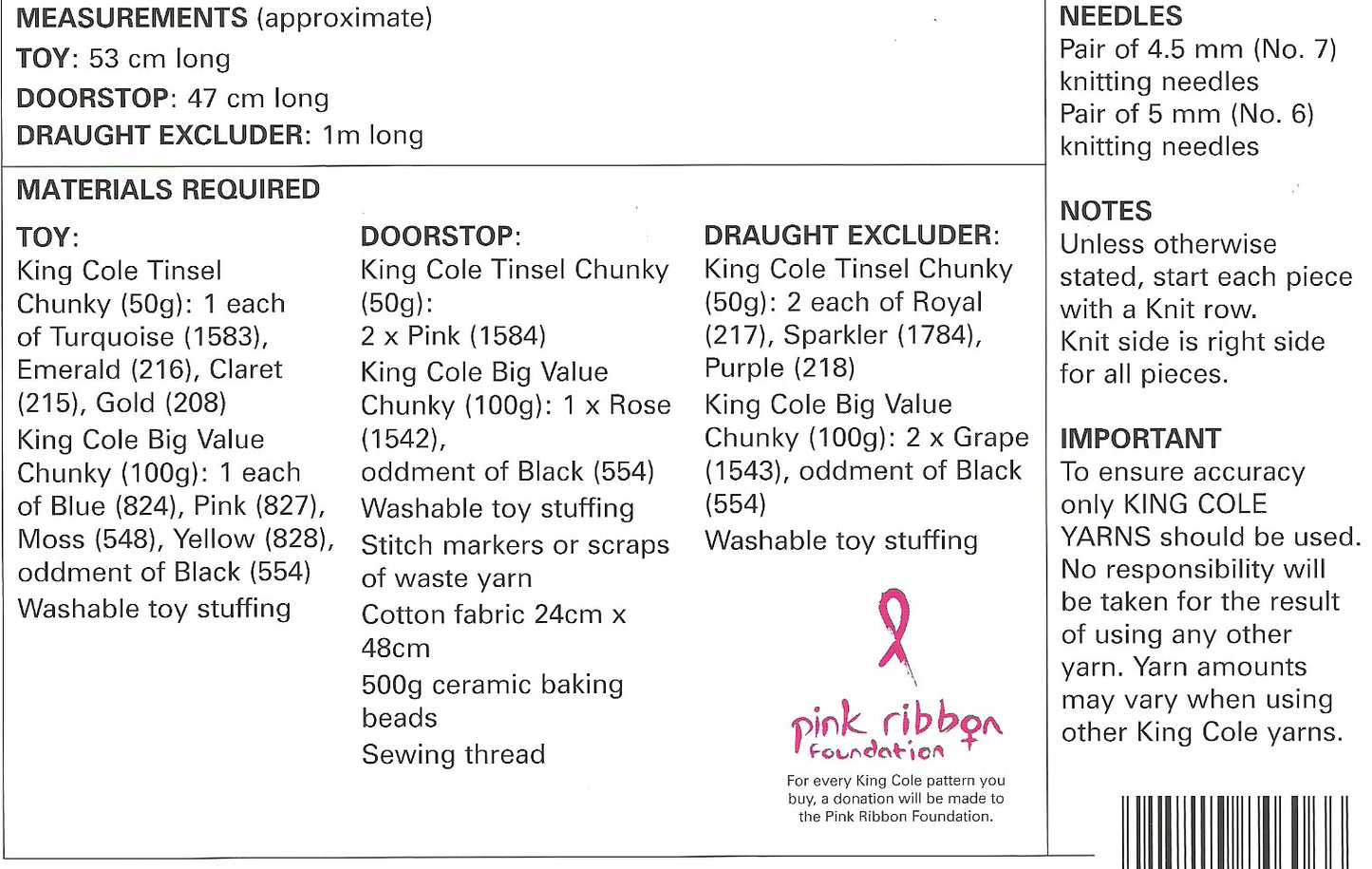 King Cole 9041 kosse nanat khar kosse