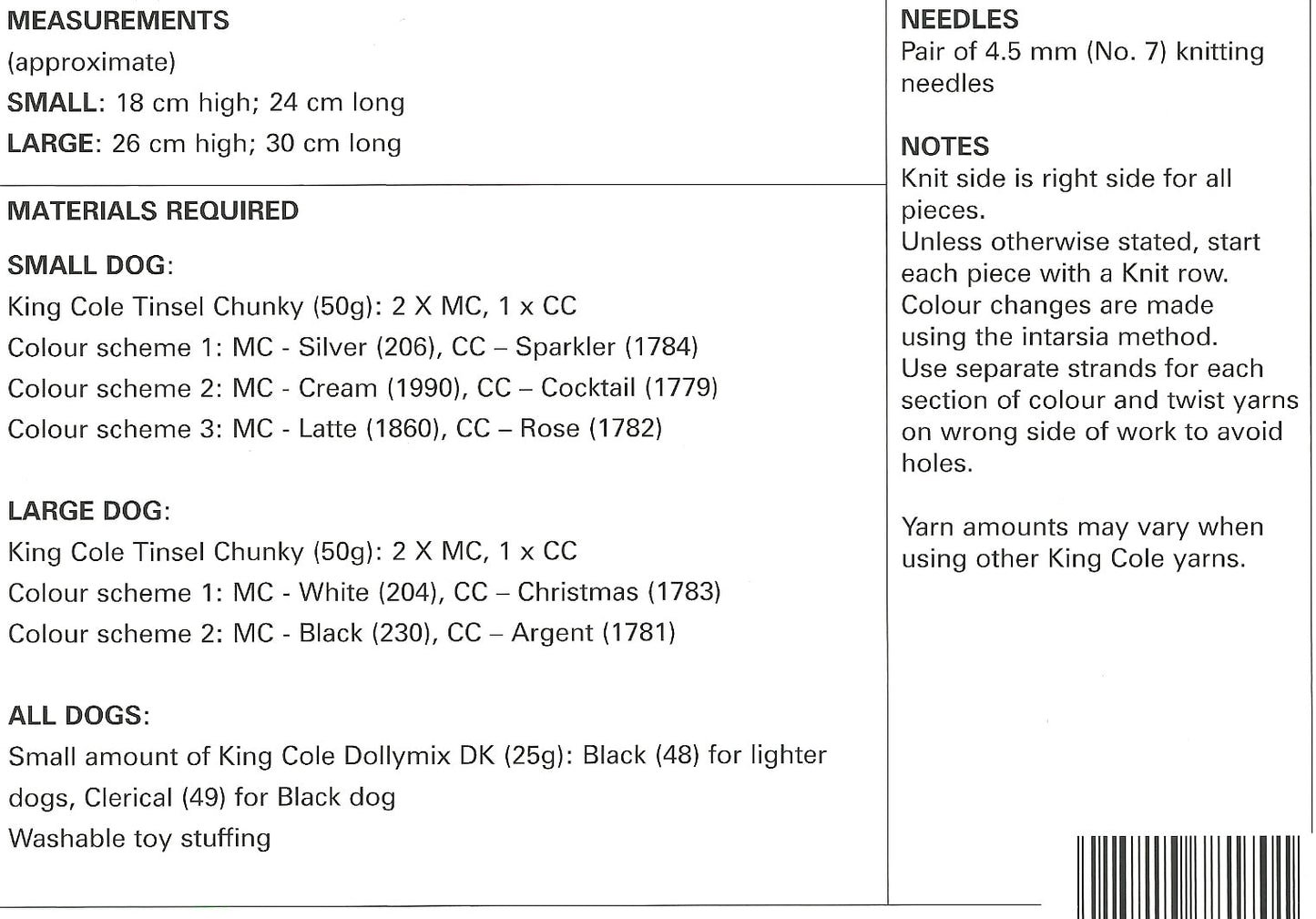 King Cole 9056 kosse nanat khar kosse