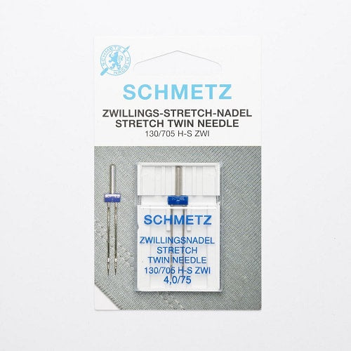 Schmetz Stretch Twin Needle 4.0mm Size 75 kosse nanat khar kosse