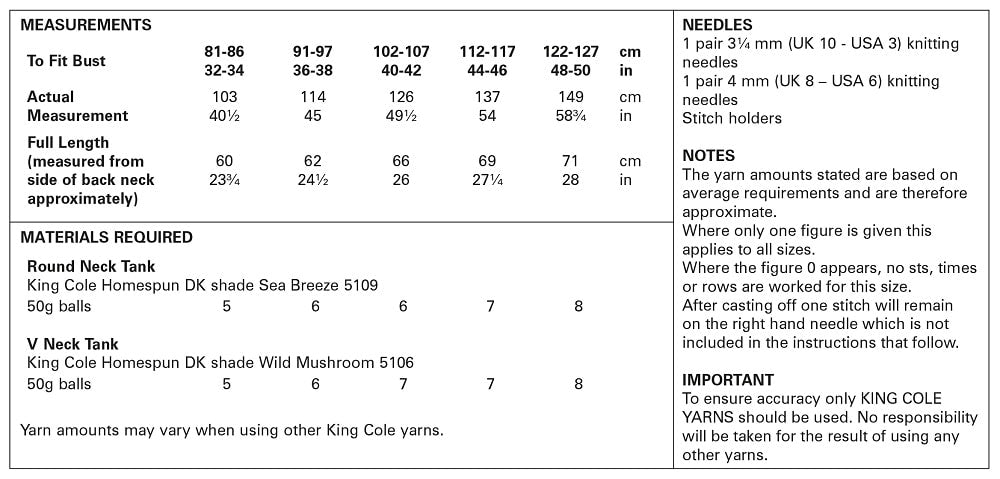 King Cole 5796 kosse nanat khar kosse