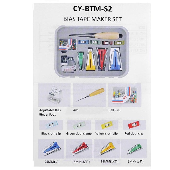 Deluxe Bias Tape Maker Set kosse nanat khar kosse