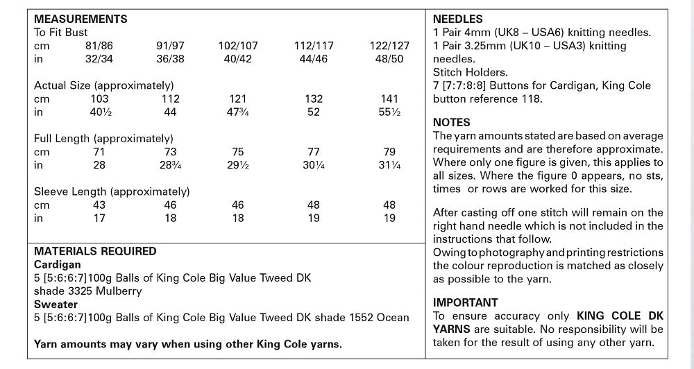 King Cole 5707 kosse nanat khar kosse