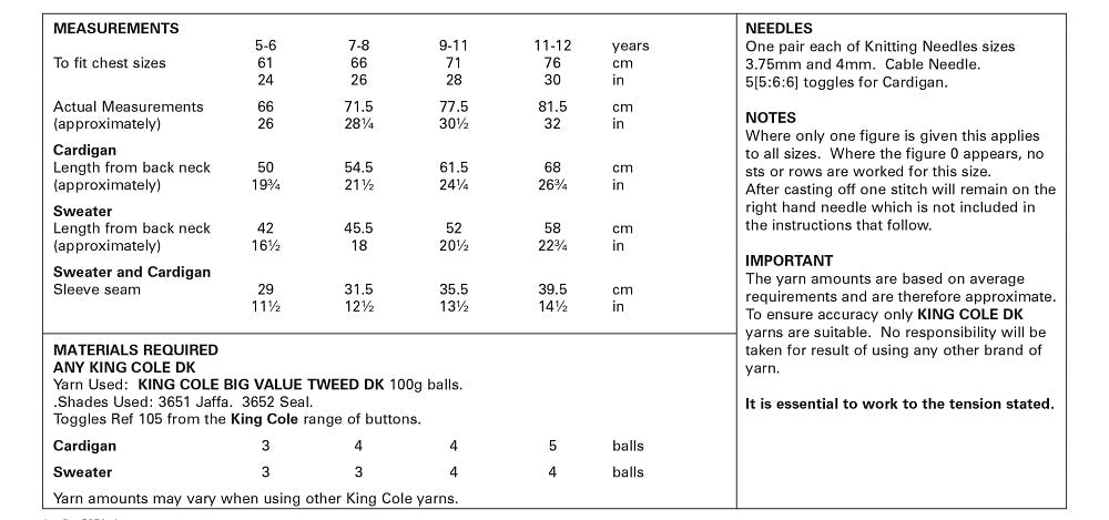 King Cole 5850 kosse nanat khar kosse