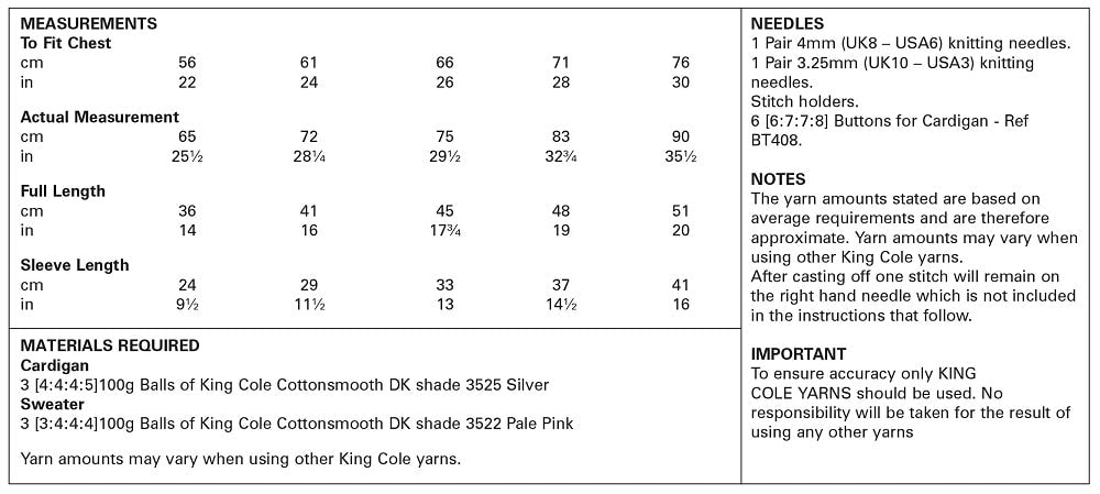 King Cole 5751 kosse nanat khar kosse