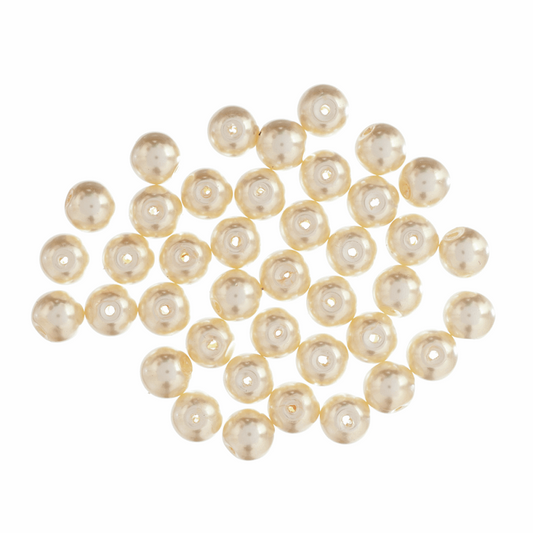 8mm Cream Pearl Beads