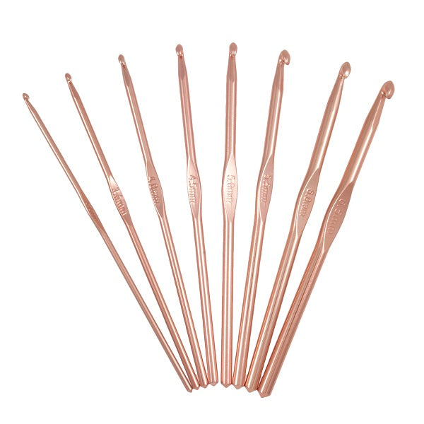 Milward Rose Gold Crochet Hook Set 15cm, 3.00 - 6.50mm kosse nanat khar kosse 
