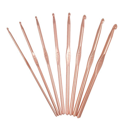Milward Rose Gold Crochet Hook Set 15cm, 3.00 - 6.50mm