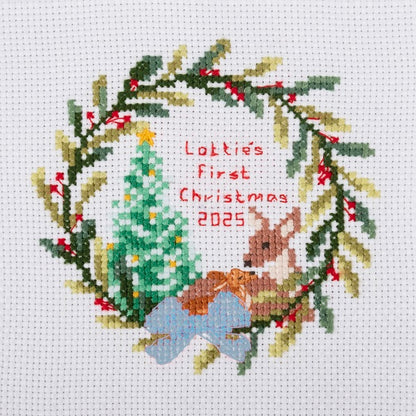 Trimits Mini Cross Stitch Kit Baby 1st Christmas