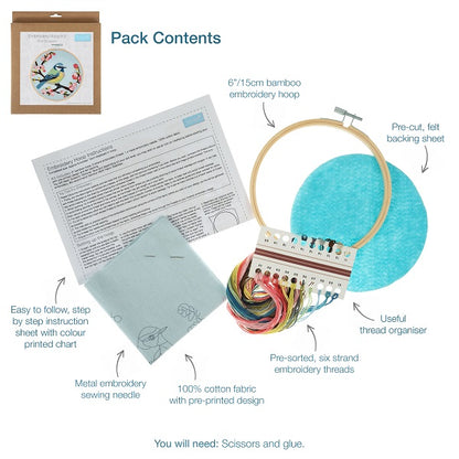 Trimits Embroidery Hoop Kit Bird Blossom