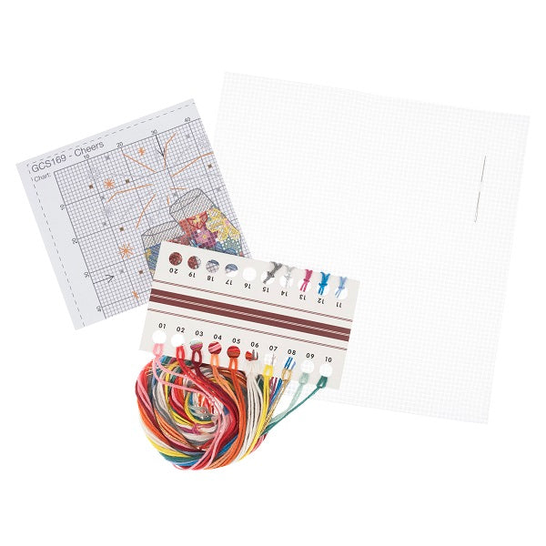Trimits Cheers Mini Counted Cross Stitch Kit kosse nanat khar kosse 