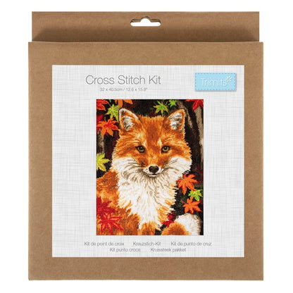 Trimits Large Counted Cross stitch Fox Kit