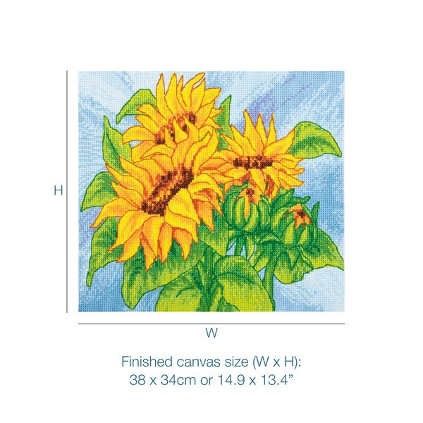 Trimits Large Counted Cross Stitch Sunflowers Kit kosse nanat khar kosse 