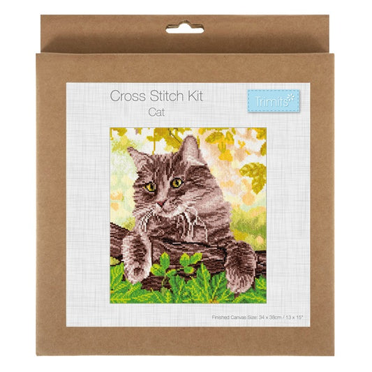 Trimits Large Counted Cross Stitch Cat Kit