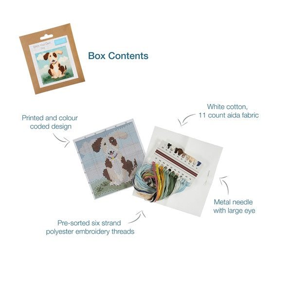 Trimits Mini Counted Cross Stitch Dog Kit kosse nanat khar kosse 